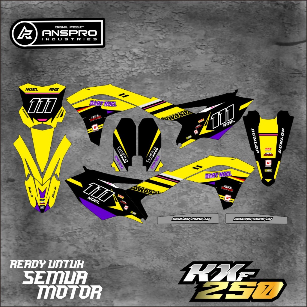 KXF 250 สติ๊กเกอร์มอเตอร์ไซค์ DECAL ANTI-SCRATCH PROTECTION STICKER KXF 250 DECAL