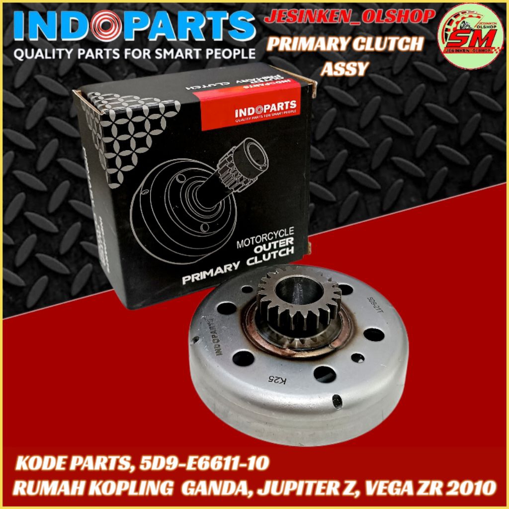 Double Clutch Housing/Double Bowl สําหรับ Jupiter Z/Vega Zr Motorcycle (Indoparts) 5D9-E6611-10