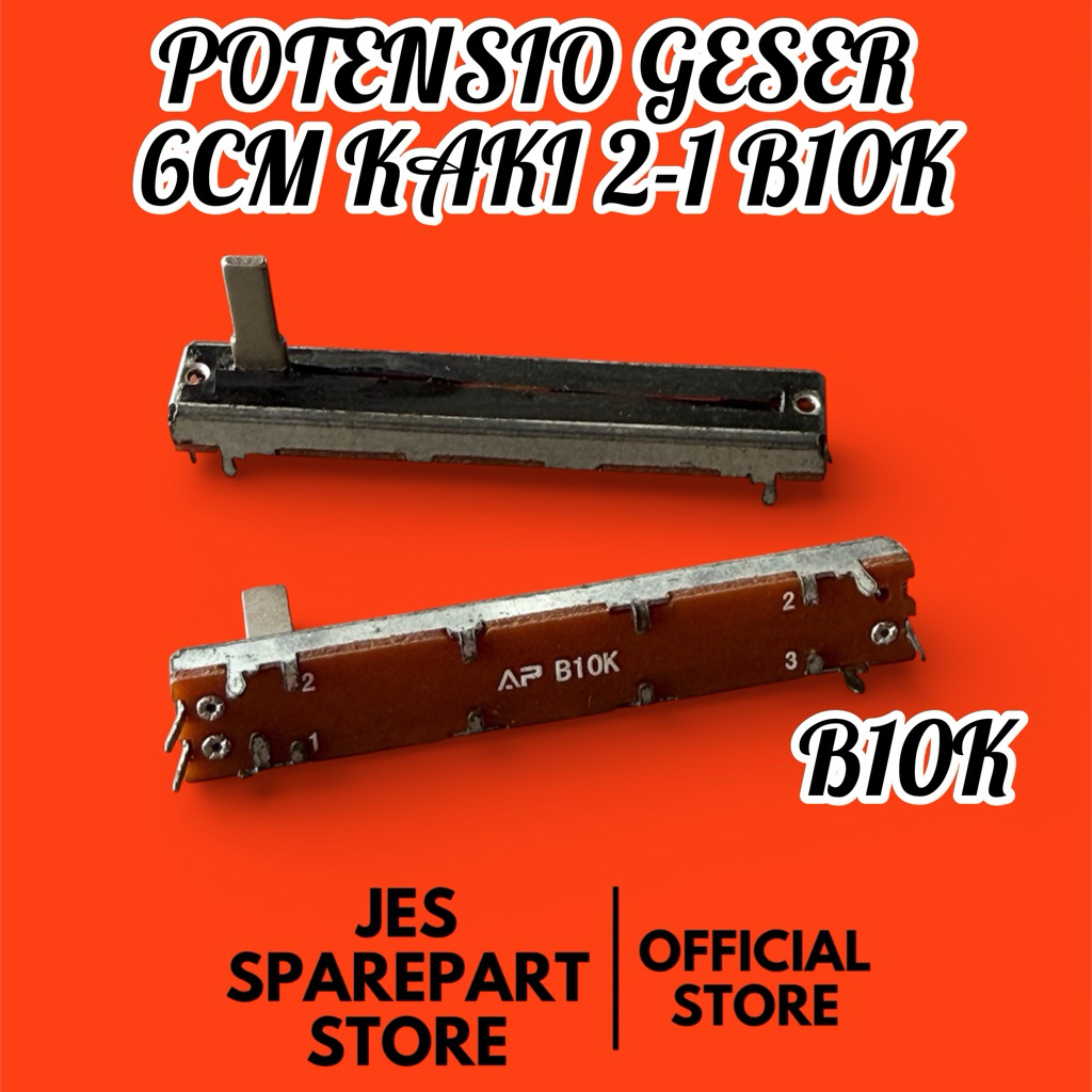 6CM SLIDING POTENSIO 2-1 ขา B10K