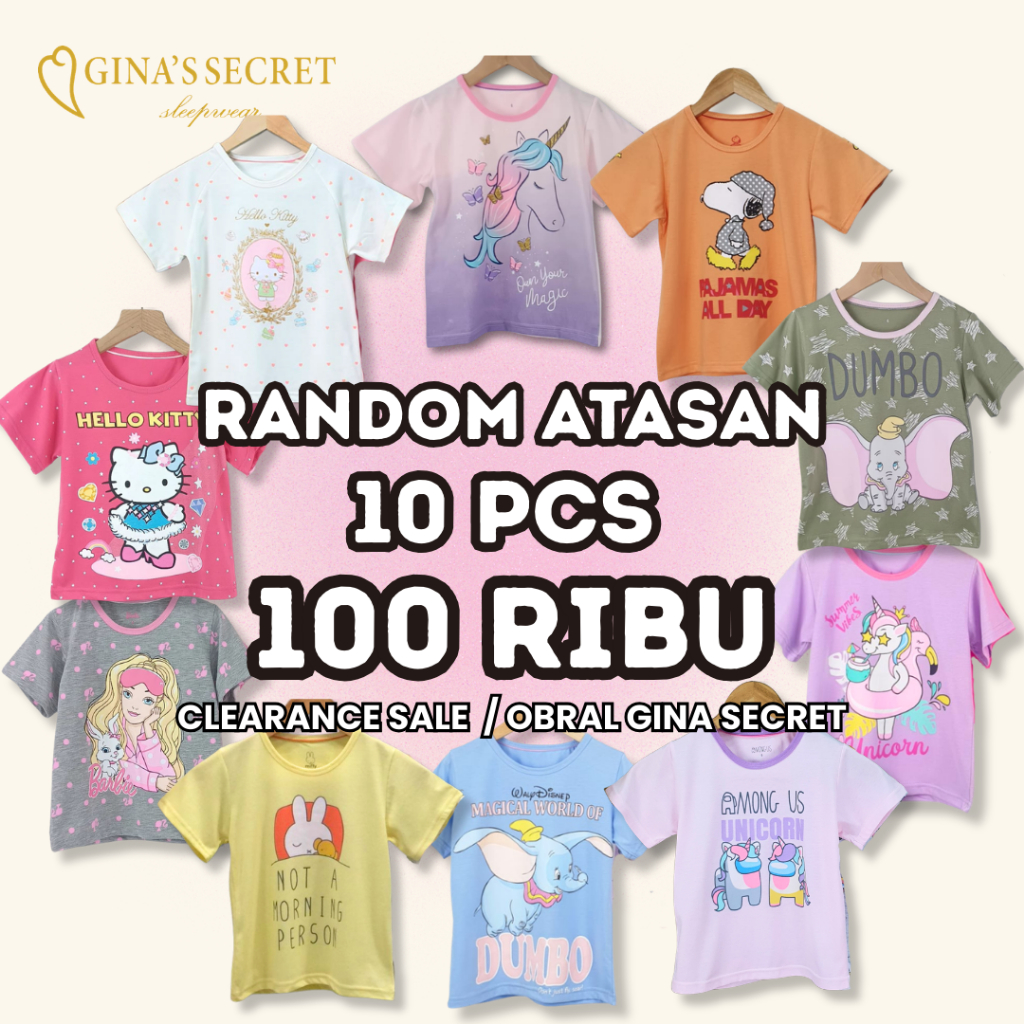 กางเกง/ชุดนอน Top/ชุดนอน Random Motif Men/Women - Clearance Gina Secret Pyjamas