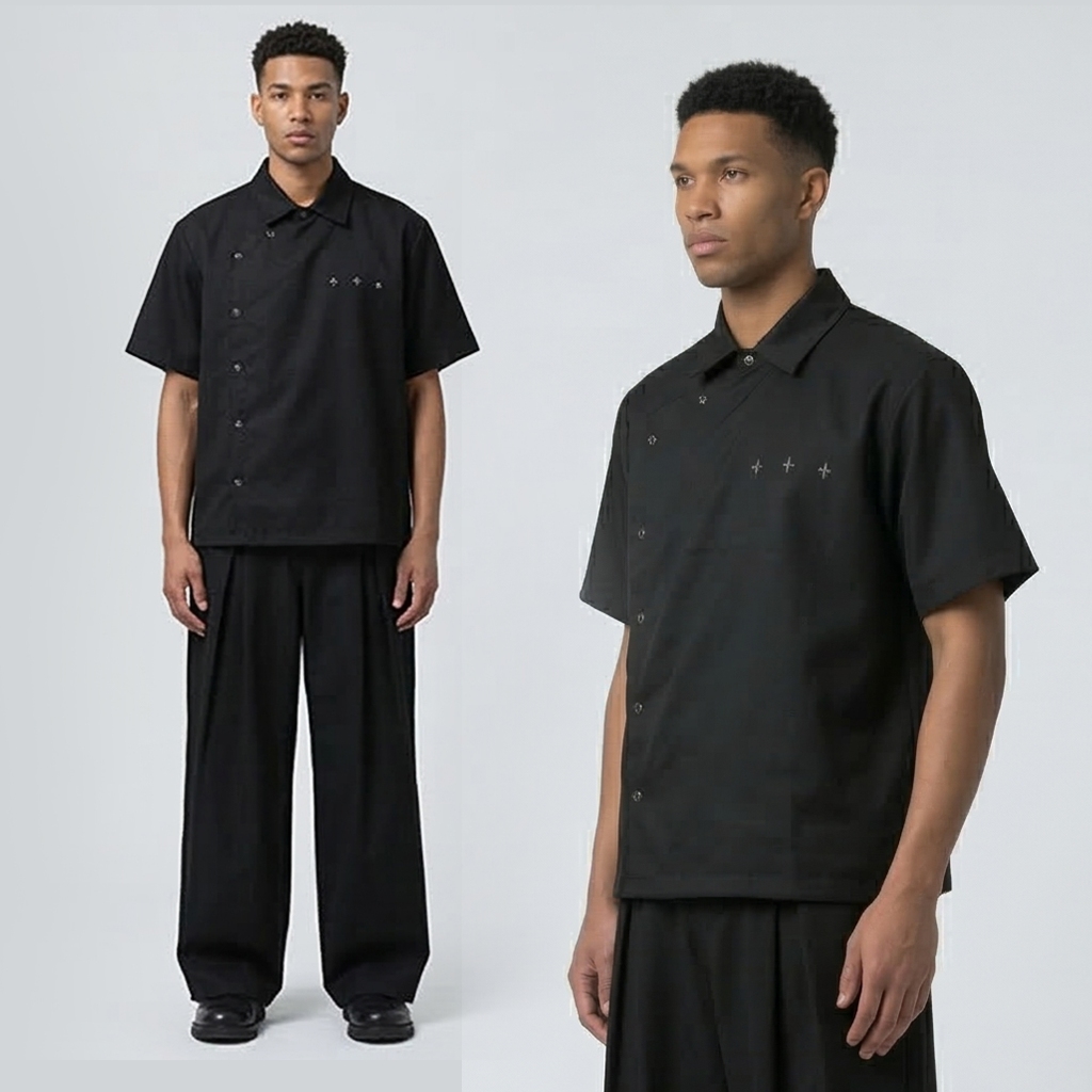 KEMEJA NEVERSIZE - BOXY CUT SHORT SHIRT - OPPIUM V2