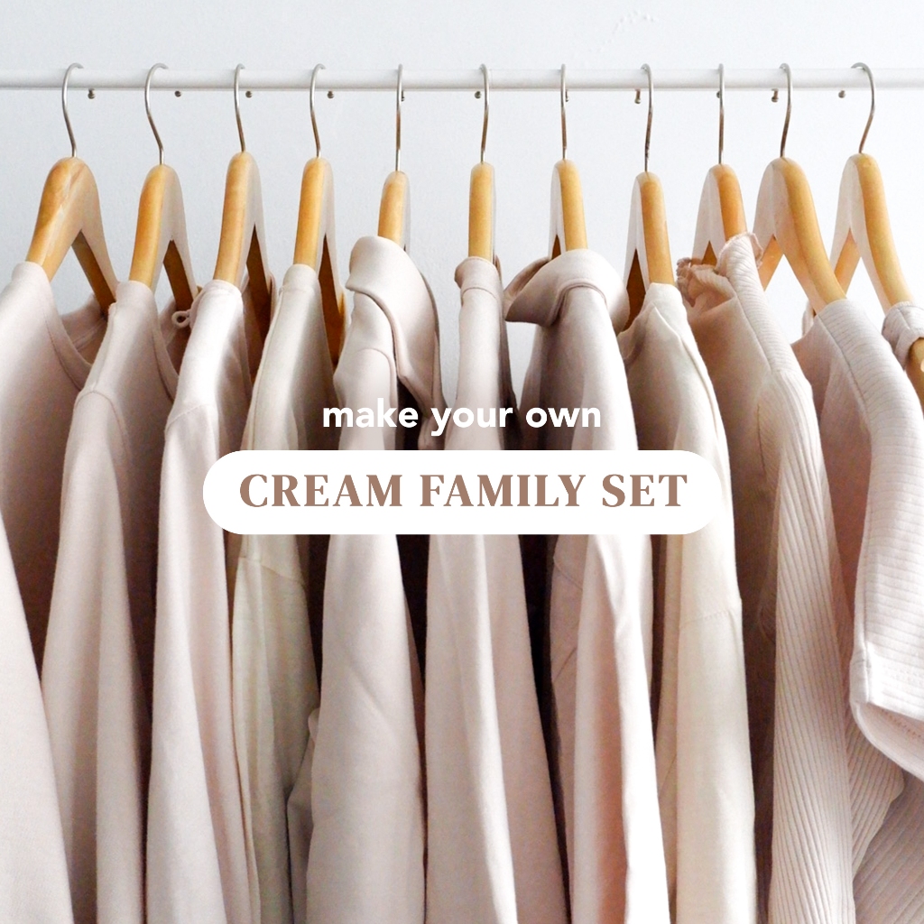 Isla Make Your Own Cream Family Set - Family Clothing - Family Clothes - Family Clothes - Serimbit F