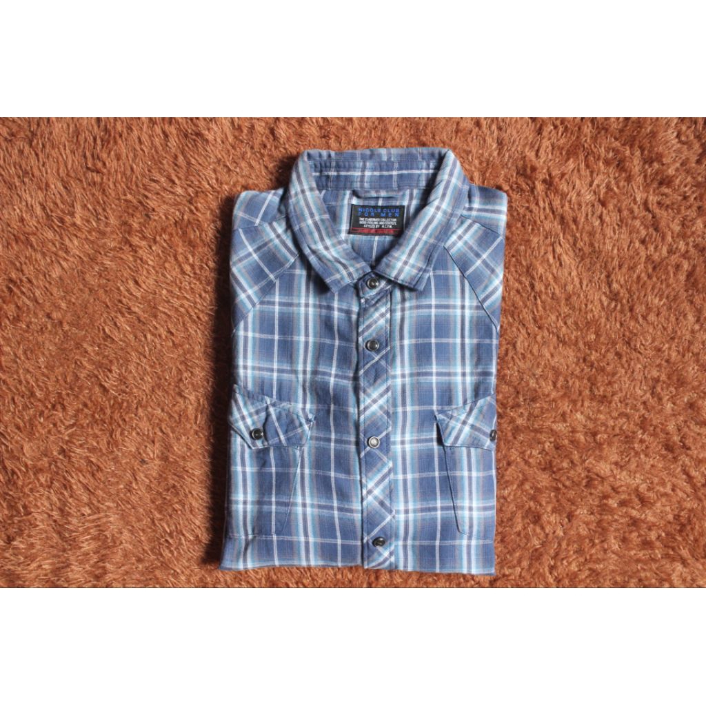 KATUN เสื้อเชิ้ตแขนยาวผ้าฝ้ายเท่ๆ "nice club" ไซส์ m อกกว้าง 50cm ยาว 68 cm. ลําลองเท่ๆ