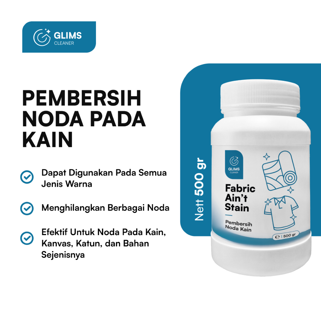 Glims Cleaner Fabric Aint Stain Remover สําหรับคราบดื้อรั้น