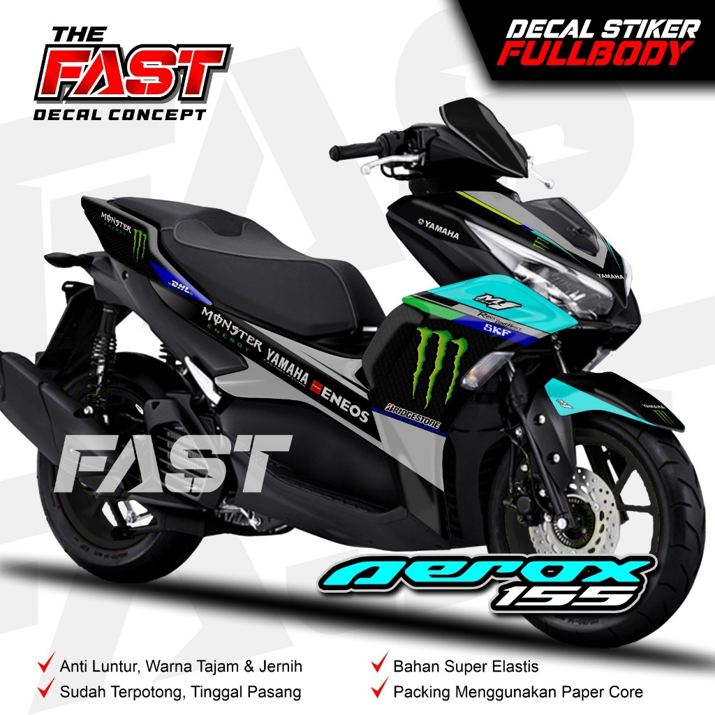 ใหม่ล่าสุด Decal สติกเกอร์ AEROX ALPHA Racing Fullbody - Decal สติกเกอร์ AEROX ALPHA Decal สติกเกอร์