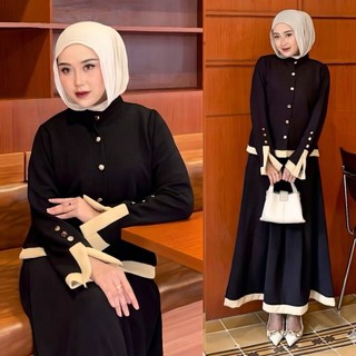 Nala Oneset Rok Bahan Knit Setelan Wanita Kekinian