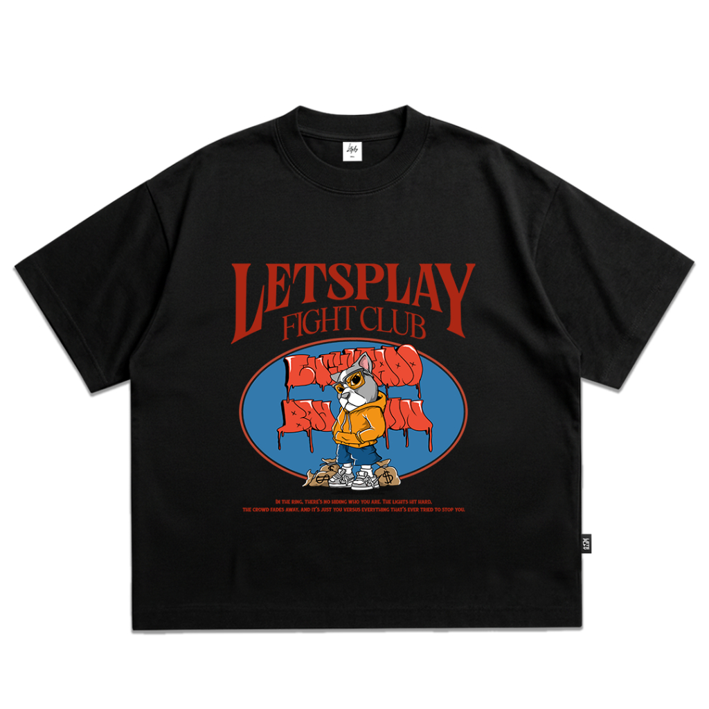 Letsplay - FIGHTCLUB Boxy Fit Oversize Tshirt / Boxy เสื้อยืดสําหรับผู้ชายและผู้หญิง Streetwear - 20