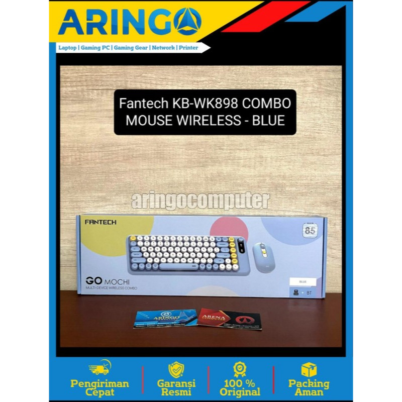 Fantech KB-WK898 GO MOCHI85 COMBO MOUSE WIRELESS/BLUETOOTH - สีฟ้า