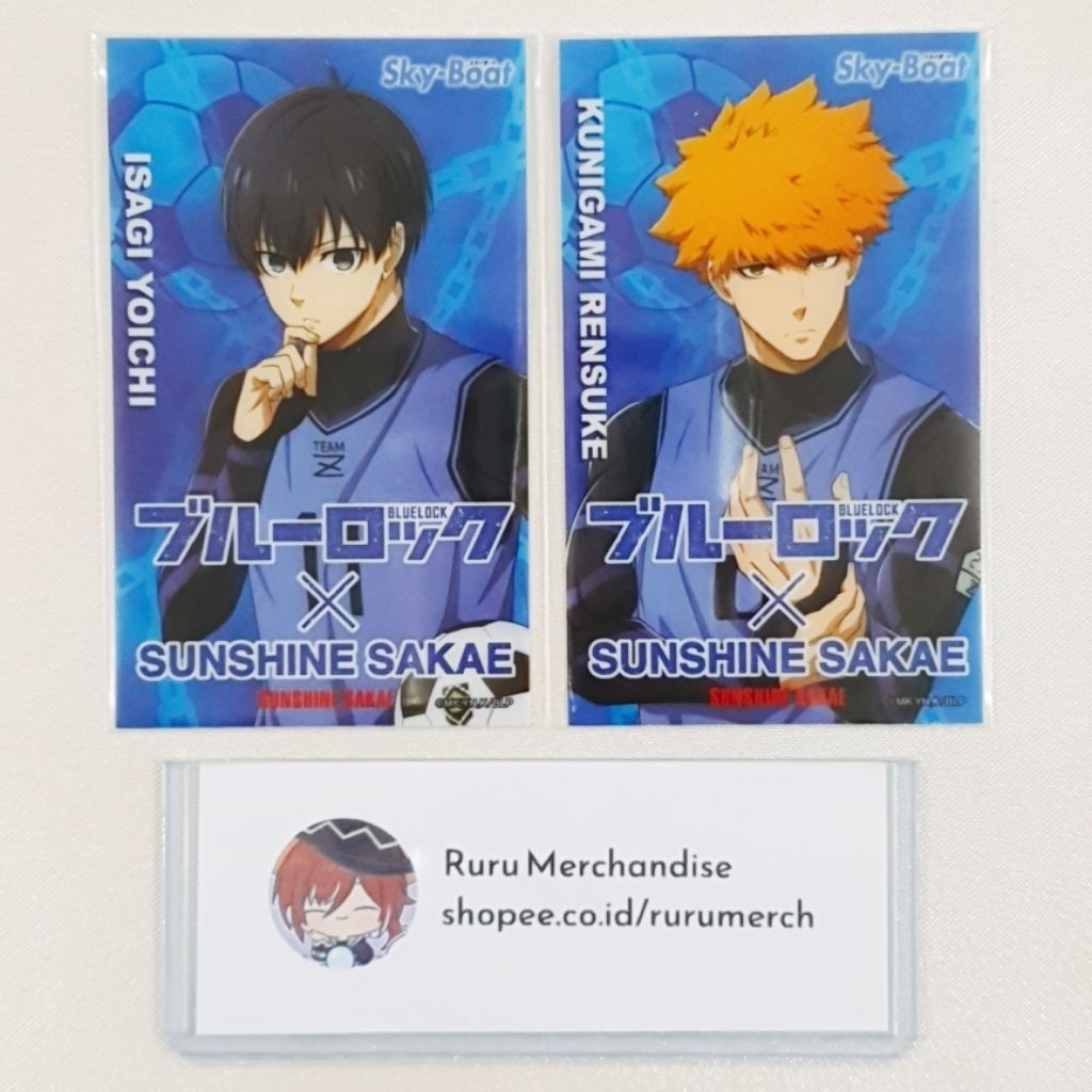 [SET] Blue Lock x Sunshine Sakae Clear Card Isagi & Kunigami