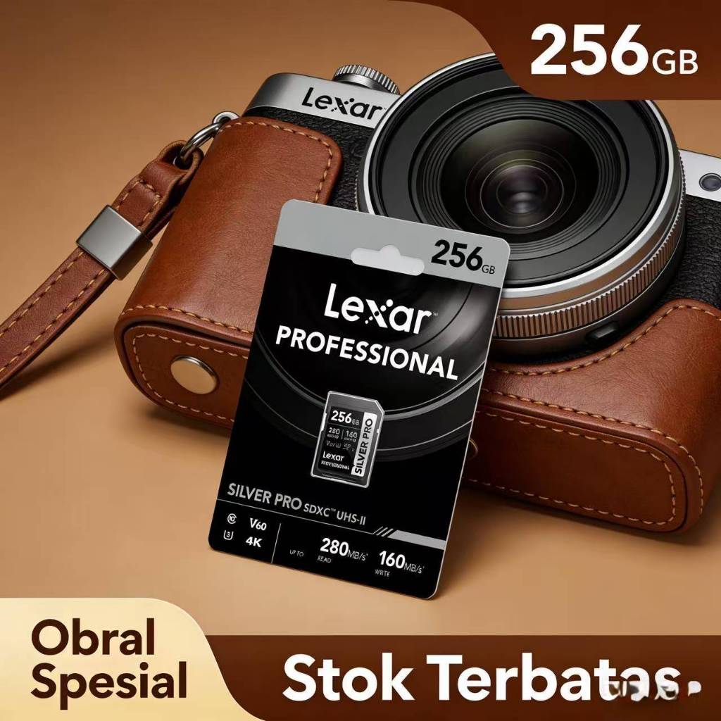 Lexar Official Store ID Ezviz สมาร์ทข้อมูลการ์ดหน่วยความจํา Seluler มือโทรศัพท์พร้อมอะแดปเตอร์ 512GB