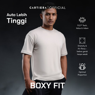 Cartiera FLO Shirt Kaos Boxy Pria Wanita T Shirt Boxy Tee Kaos Polos Premium