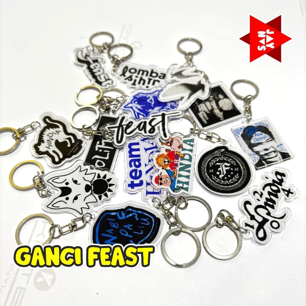 HINDIA ARTIST KEYCHAIN HINDIA FEAST KEYCHAIN HINDIA FEAST BAND KEYCHAIN
