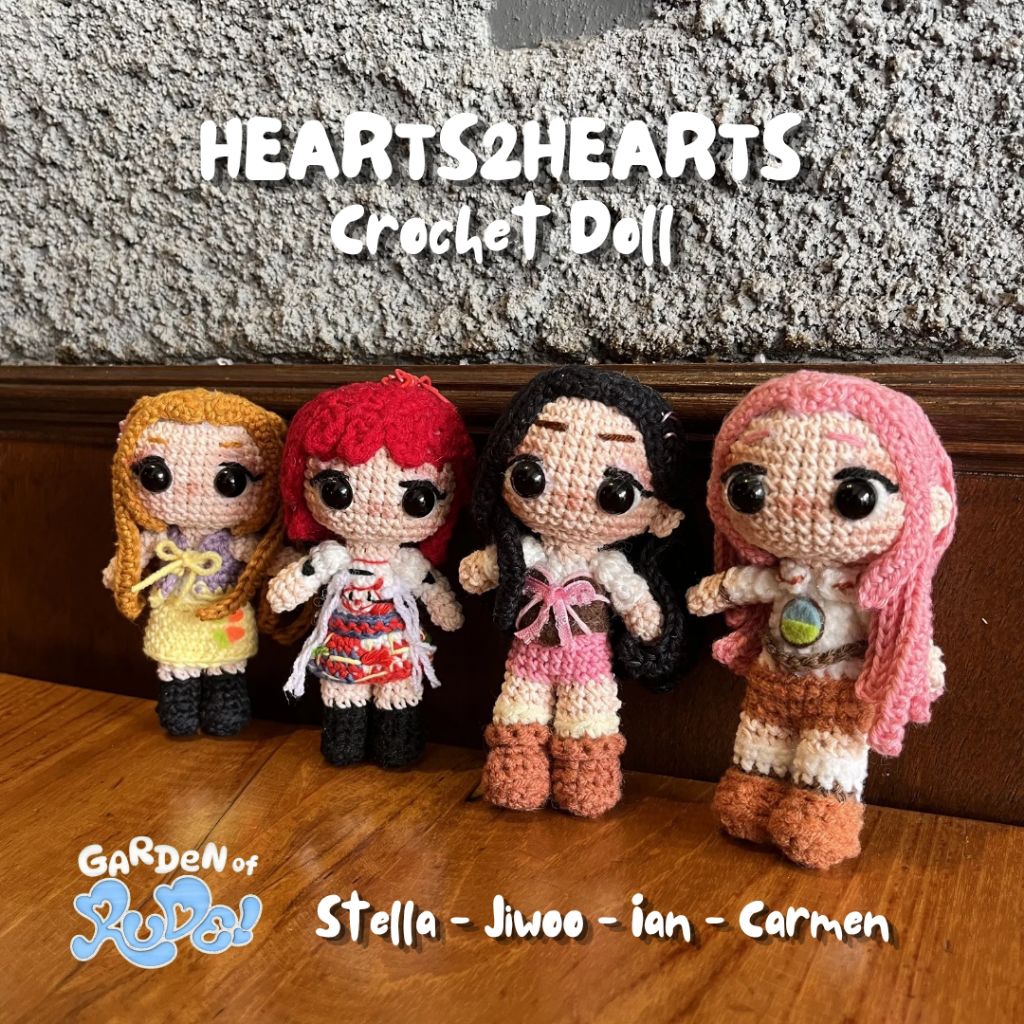 HEARTS2HEARTS CROCHET DOLL/ H2H AMIGURUMI / JIWOO/ IAN/ CARMEN/ STELLA/ YUHA/ ANA/ YEON/ JUUN