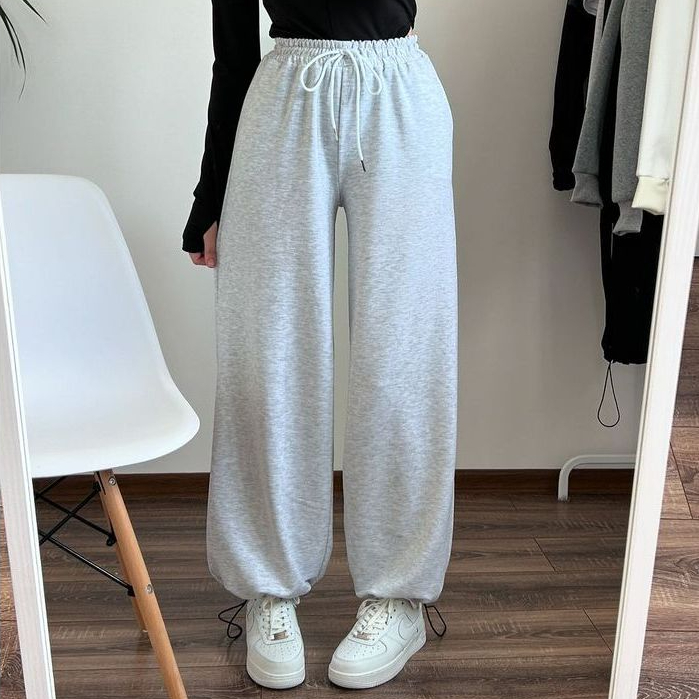 Sweatpants Baggy Fit Loose Pants Casual Korean Style Soft Comfort Material Size ML XL XXL