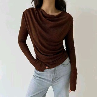 APRIL TOP | Knit Top Korean Top Knit Shirt Basic Long SleeveWanita