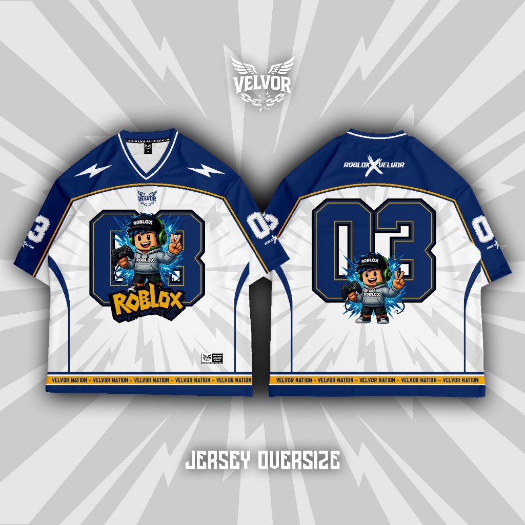 JERSEY ZY03ROBLOX - JERSEY ROBLOX SERIES - JERSEY KIDS 5 - 10 YEARS - REGULAR DRYFIT - VELVOR