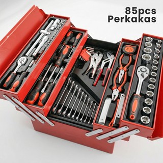 Allefix Tool Box 85 Pcs Kunci Sok Set Pekerjaan Otomotif Tool Set Alat Bengkel 85 Pcs