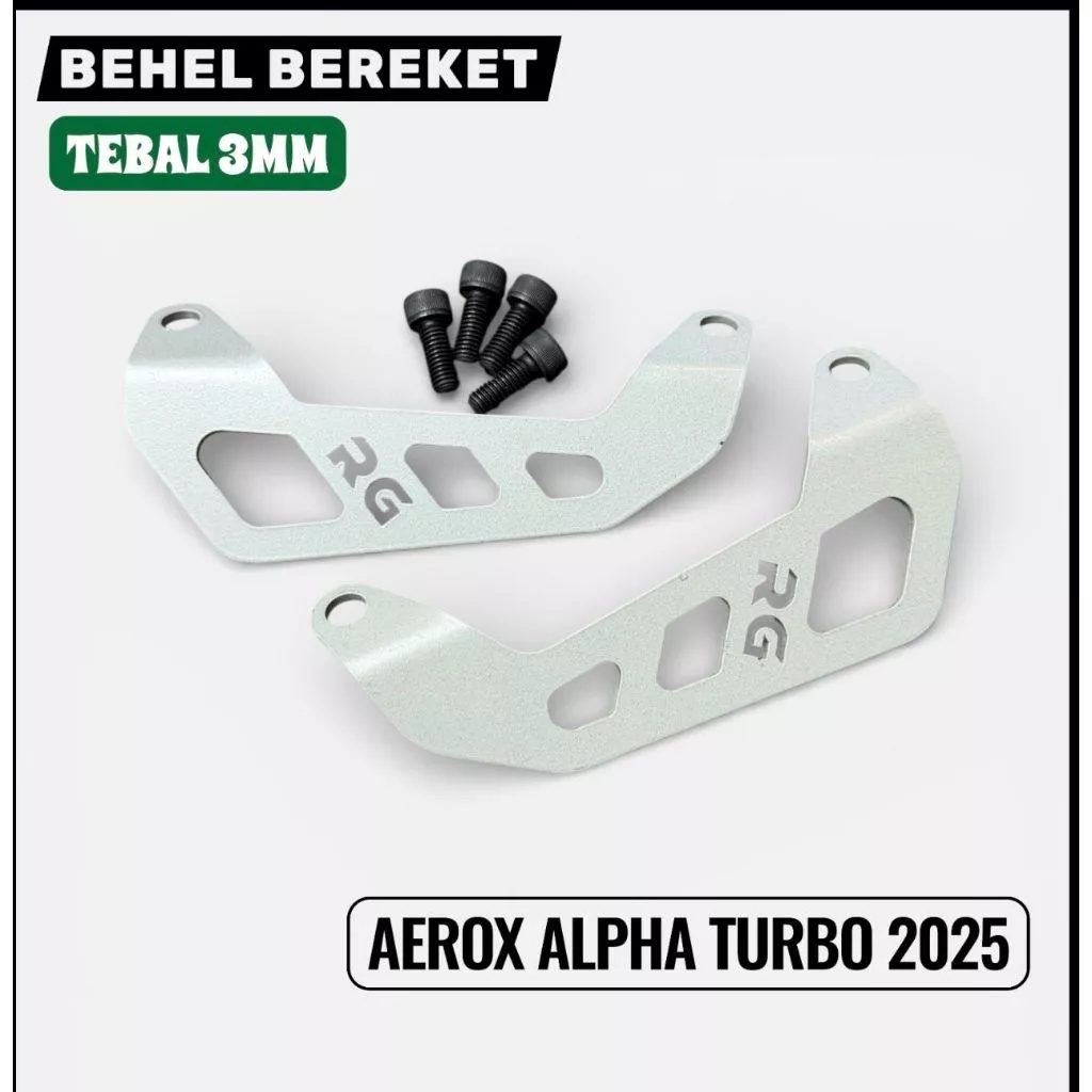 SILVER BRACKET AEROX ALPHA TURBO 2025 BRACKET AEROX ALPHA 2025 BRACKET AEROX ยี่ห้อ RG BRACKET THICK