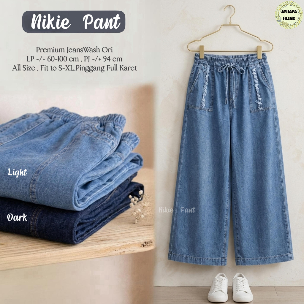 เสื้อผ้าผู้หญิง HQ NIKIE PANT JEANS จาก AtHAYA FASHION STORE