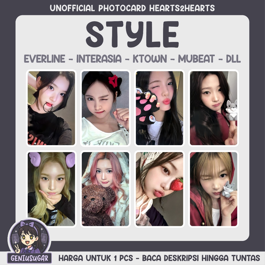 1 ชิ้น - [H2H] STYLE UNOFFICIAL PHOTOCARD