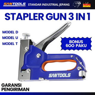 SANTOOLS Staple Gun Heavy Duty 3-in-1 Stapler Tembak Staples Kayu Kain Sofa Multifungsi Serbaguna