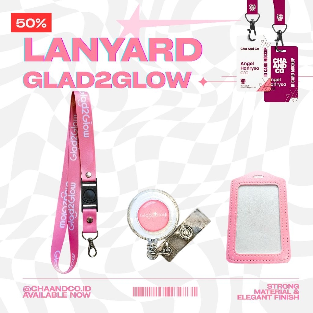 LANYARD GLAD2GLOW/ONE SET LANYARD GLAD2GLOW PREMIUM ส่งวันนี้