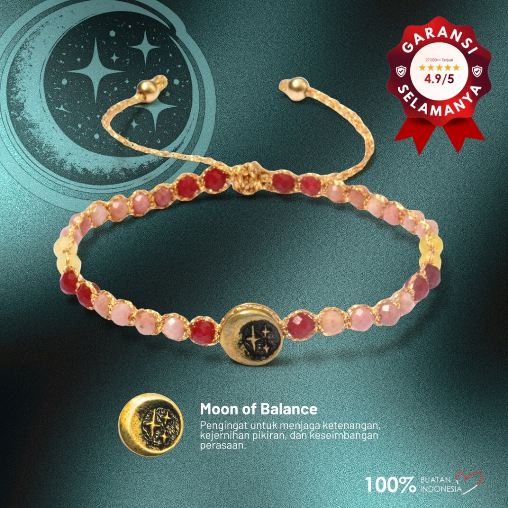 Maknavara - Moon of Balance - Bloom - เครื่องประดับ RDNB - สร้อยข้อมือผู้หญิง/ผู้ชาย - หินธรรมชาติ -