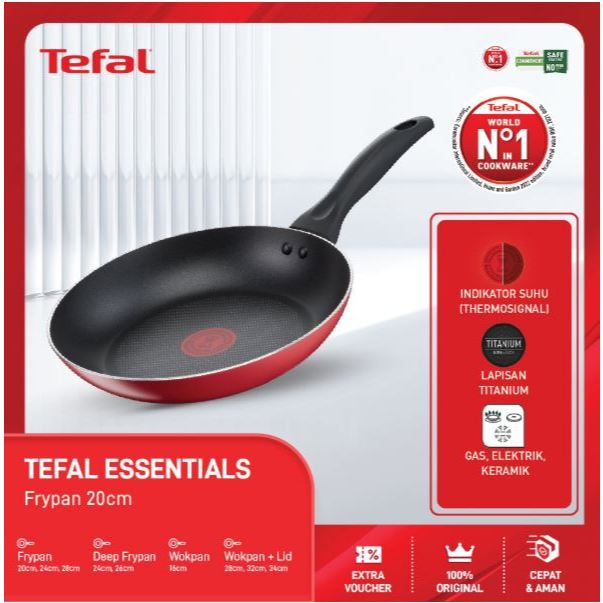 TEFAL ESSENTIALS FRYPAN FRY PAN 20CM 20 ซม