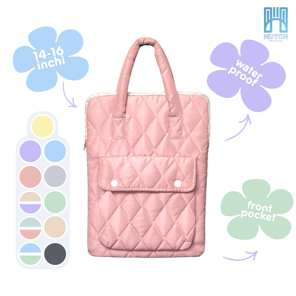PRE-ORDER TULA Laptop Sleeve Puffy Diamond Quilted Bag Laptop Bag 13 - 15.6 INCH / Laptop Bag / Lapt