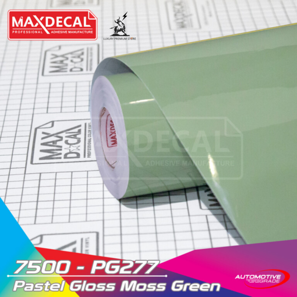 Maxdecal Pastel Gloss Moss Green 7500-PG277 สติ๊กเกอร์