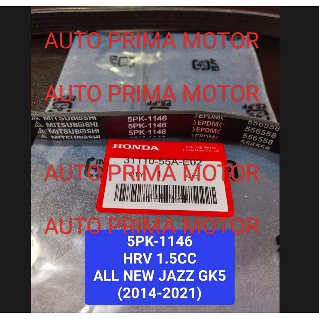 FAN VAN V BELT FAN BELTING 5PK1146 HRV 1.5CC ALL NEW JAZZ GK5 2014-2021 5PK-1146