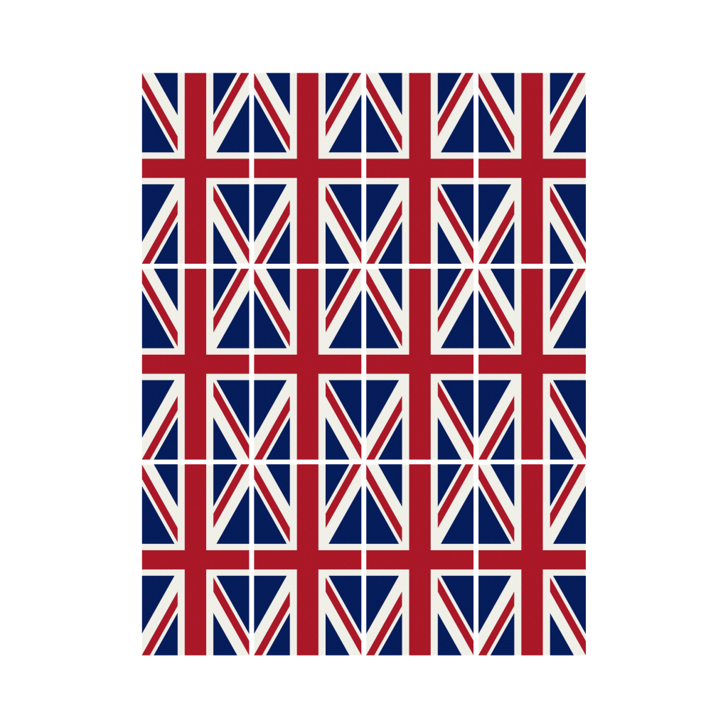 สติ๊กเกอร์ A4 ขนาดใหญ่พร้อมบริติช OASIS FLAG COTENTS 12 ชิ้น