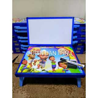 Paket Lengkap Meja Papan Tulis White Board Lipat  Belajar Anak