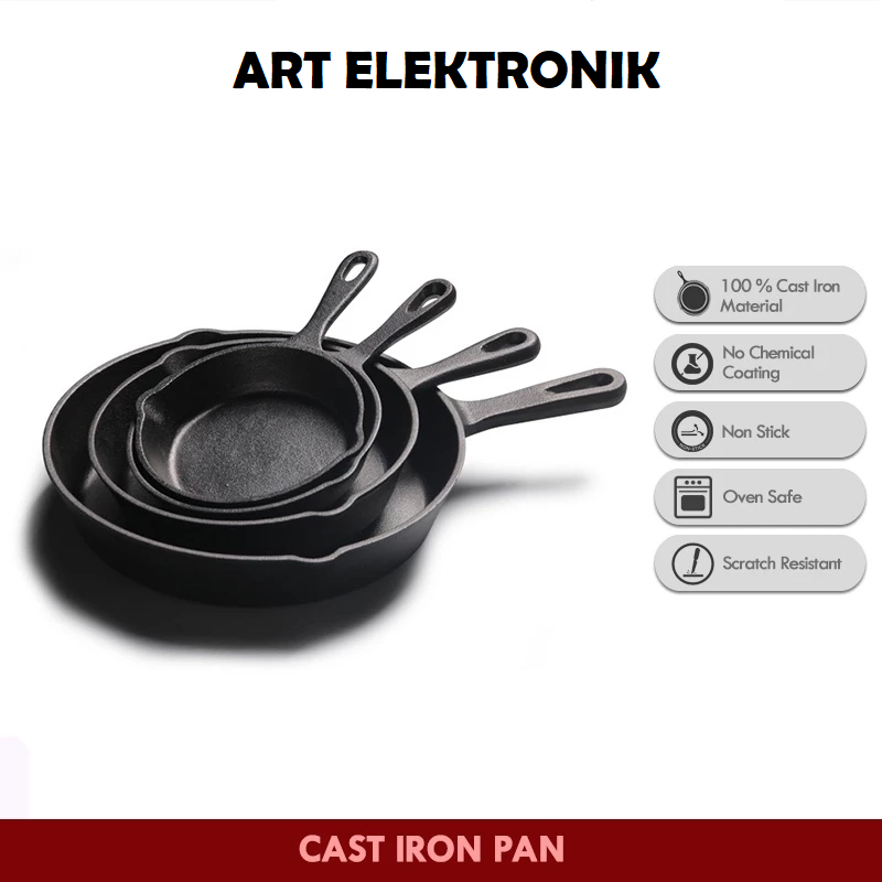 BOLDe Ultra Gran Cast Iron Skillet Classic Preseaseoned - กระทะเหล็กหล่อบริสุทธิ์
