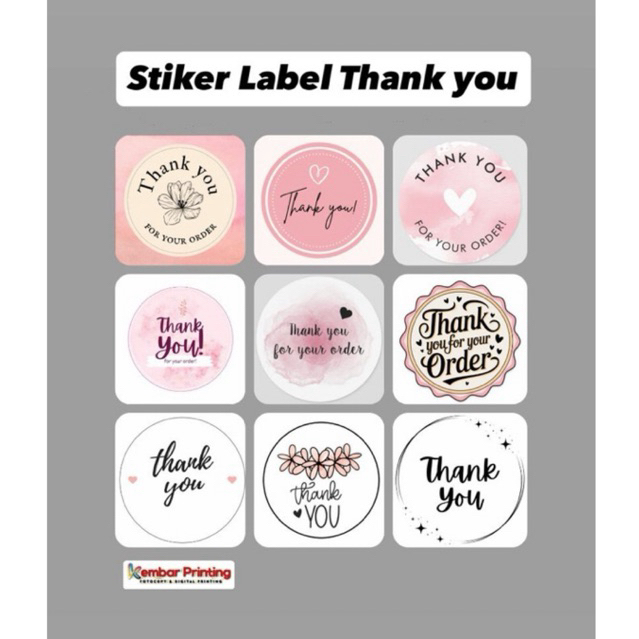 CUSTOM ขอบคุณสติกเกอร์ฉลาก/THANK YOU STICKER LABEL/THANK YOU PACKAGING LABEL