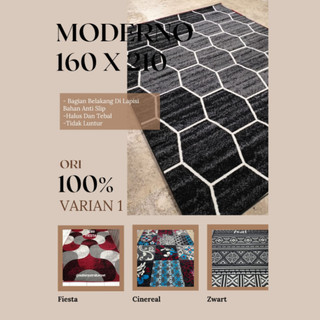 Karpet Permadani Moderno 160 x 210 cm – Varian Motif A | Anti Slip | Bahan Polyprophilene