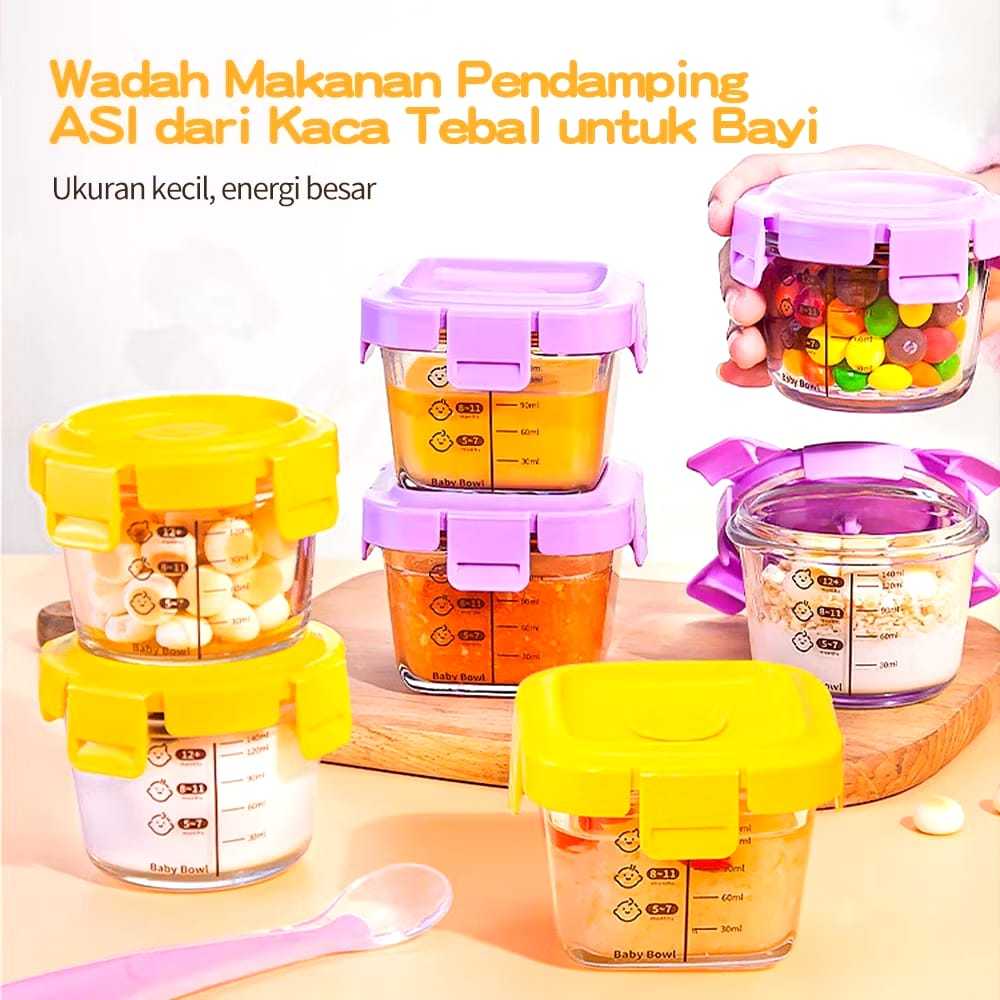 HAMPERSHOUSE BABY FOOD CONTAINER MPASI | แก้ว MPASI CONTAINER HEAT RESISTANT MPASI CONTAINER | ที่เก