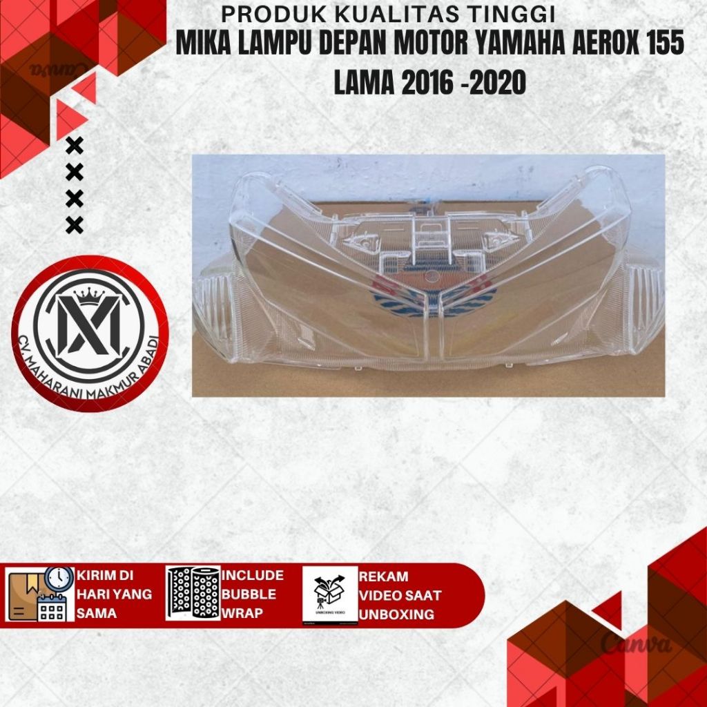 AEROX 155 OLD 2016 2017 2018 2019 2020 HEADLIGHT GLASS AEROX 155 B65 CLEAR PRECISION - WIN TENSHI