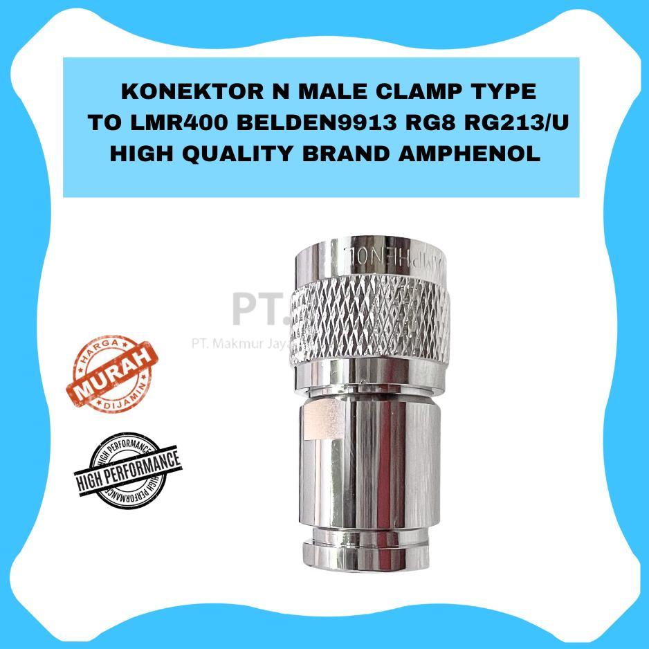 คุณภาพสูง RFX Clamp ชาย Amphenol N Connector สําหรับ LMR400 RG8