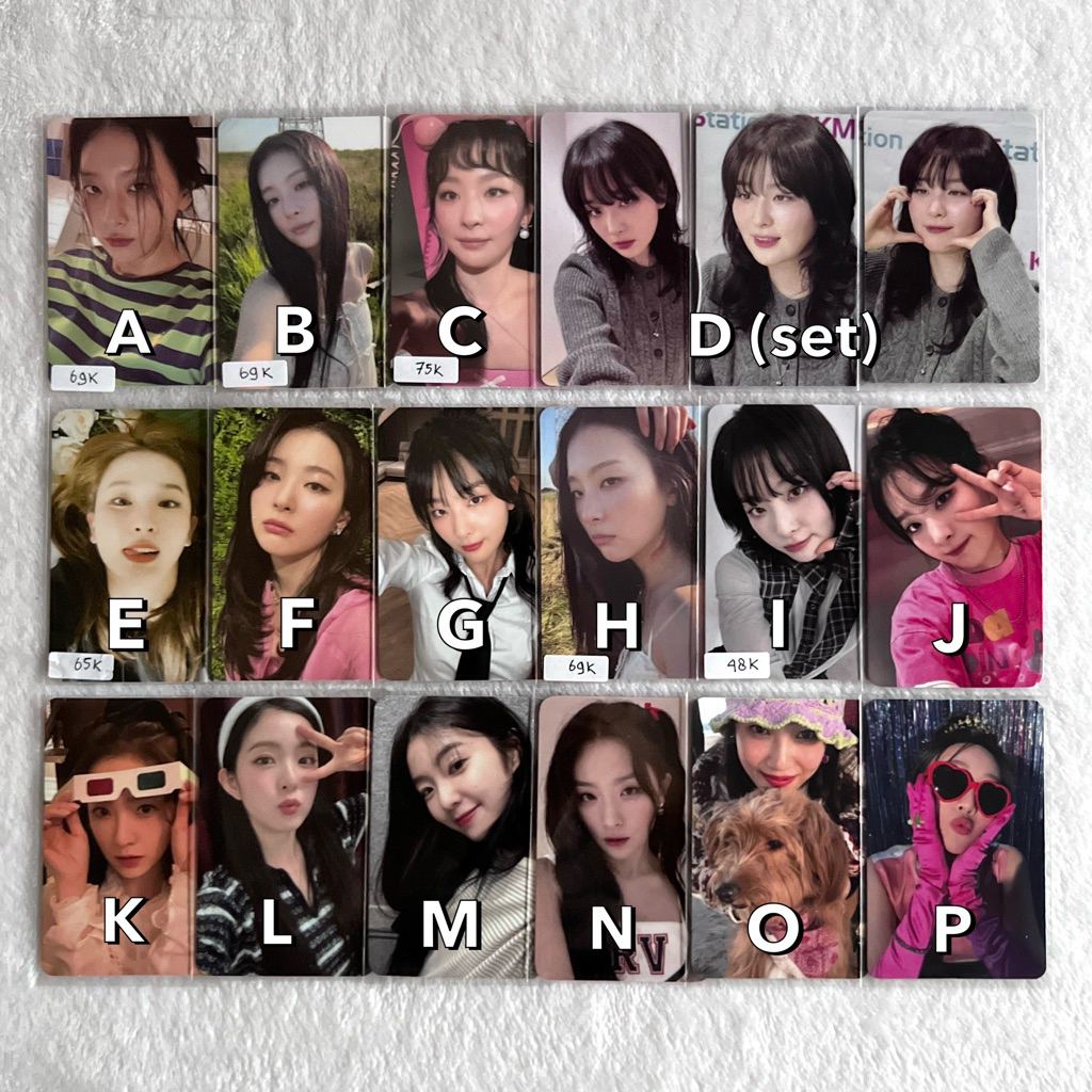 Photocard seulgi irene joy กํามะหยี่สีแดง อย่างเป็นทางการ