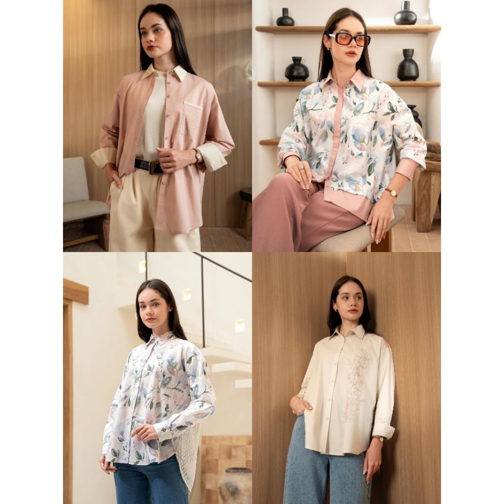 SERENA SHIRT SERENA MIX SHIRT SERENA BLOOMIE BLOUSE SERENA BLOOMIE MIX BLOUSE BY HL LUME HEAVENLIGHT