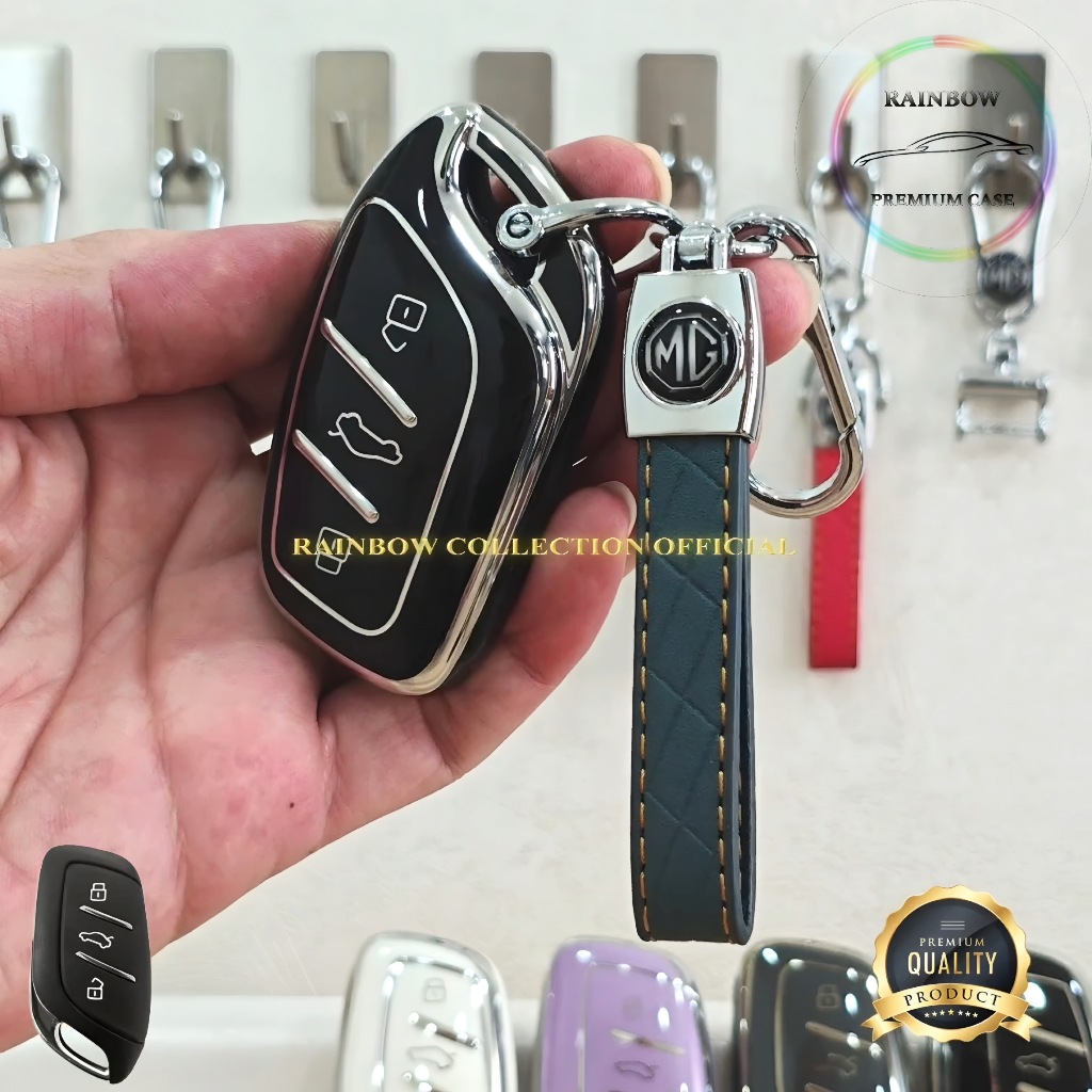 ปลอกกุญแจรถ MG4 EV MG HS MG ZS EV MG VS HEV MG ZS MG 5 GT MG S5 EV Premium Silver Edge