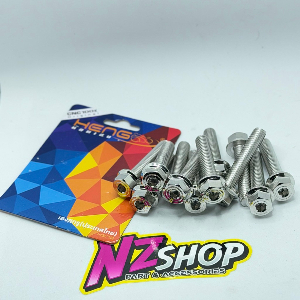 น๊อตสแตนเลส heng เดิม 2 คีย์ m8x40 เกลียว 12 4ซม. ราคาต่อโบลต์