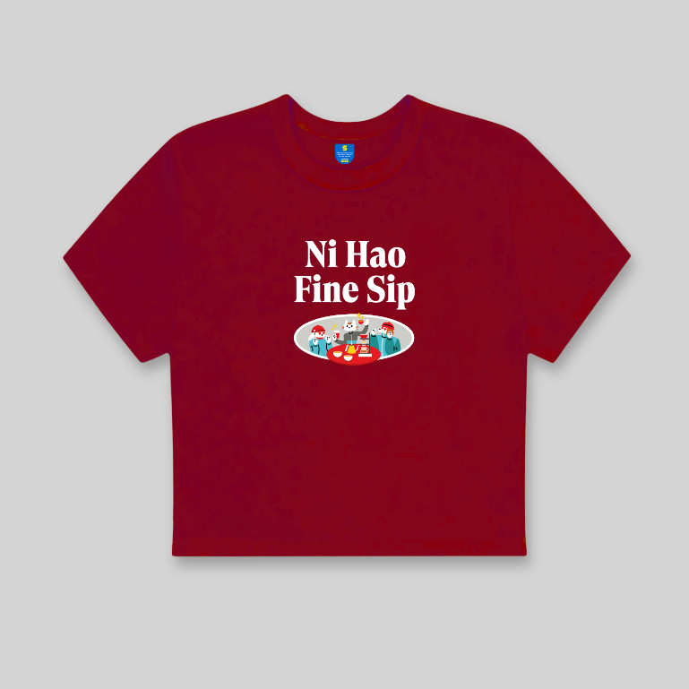 Ni Hao Fine Sip Baby Tee (สีแดง)