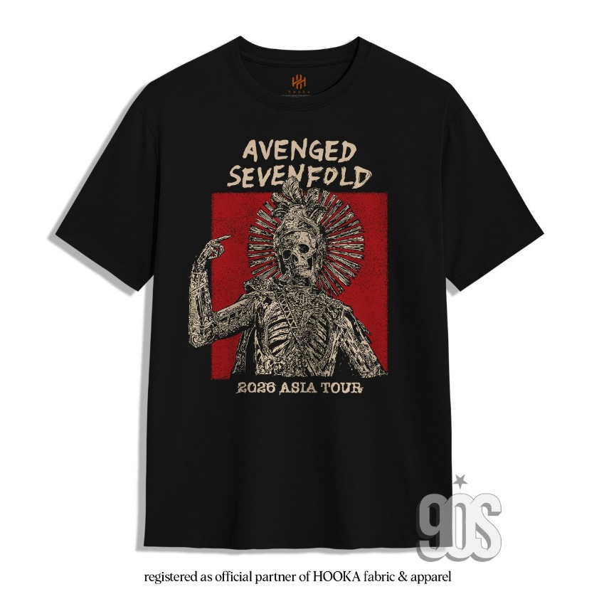 KATUN Hooka Kaos Avenged Sevenfold - A7X Tour Asia 2026 Tshirt Distro Premium Combed Cotton 24s