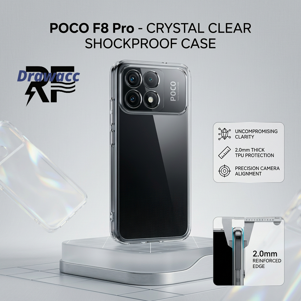 Poco F8 Pro 5G Case Softcase CLEAR HD กล้อง PROTECTION Casing Case Hp Poco F8 Pro 5G