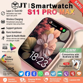 JAMTREND Smartwatch Serie S11 Smart Watch S11 Jam Pintar Olahraga Bluetooth 2.1"HD AMOLED Display GPS NFC Waterproof Bluetooth Call Smartwatch wanita pria wireless charging Dan Ganti Wallpapper Jam Tangan Smartwatch Jam Tangan Wanita