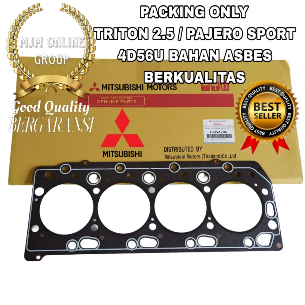 บรรจุเฉพาะหัวปะเก็น Deksel กระบอก Triton 2.5 CC Pajero Sport 4D56U เดิม