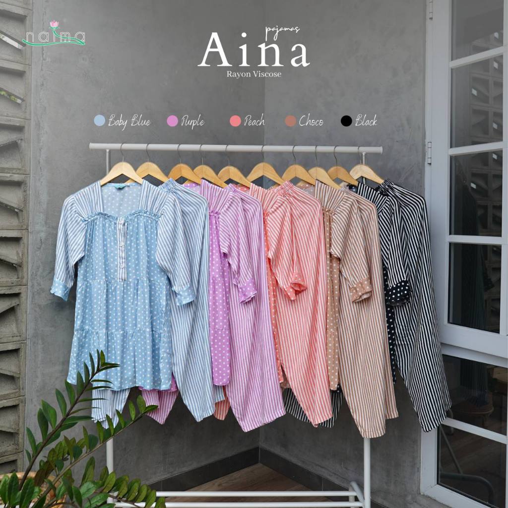 AINA PAJAMAS ONE SET POLKADOT MOTIF