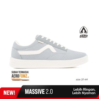 Aerostreet 37-44 Massive Low 2.0 Abu Muda Paste Natural - Sepatu Sneakers Casual